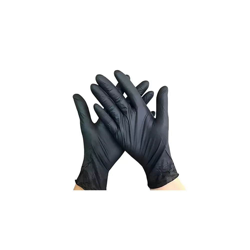 Gumikesztyű nitril púdermentes XL 100 db/doboz, GMT Super Gloves fekete