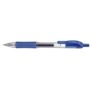 Zselés toll 0,5mm, kék test, Zebra Sarasa Retractable, írásszín kék